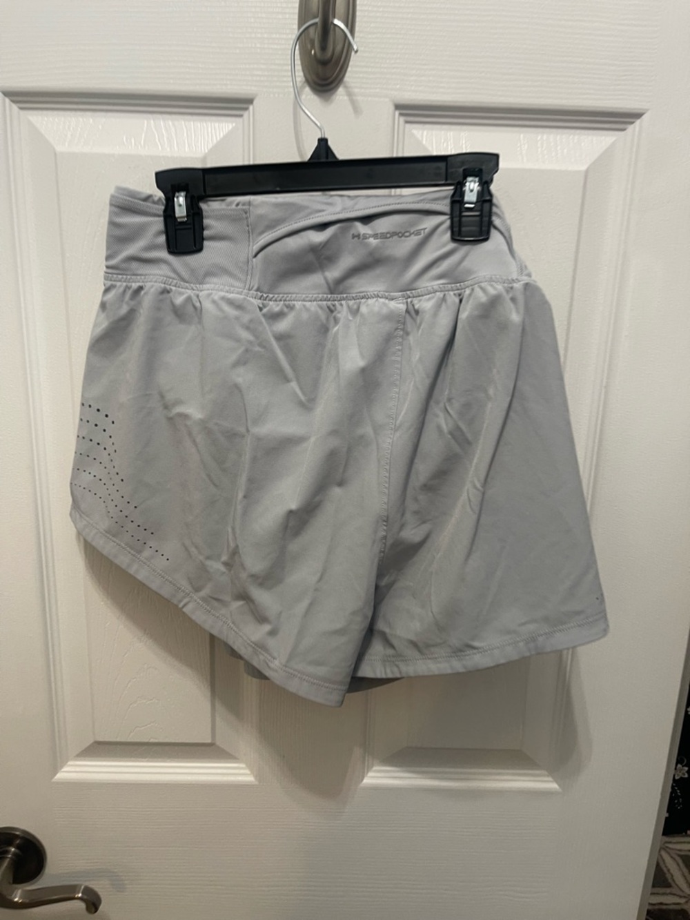 Under Armour Light Gray Women's Athletic Skort-Style Shorts - Picture 3 of 12